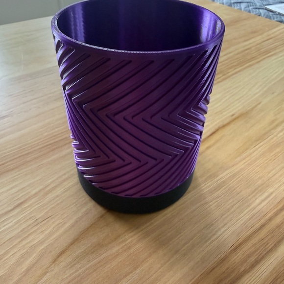 Modern Purple Zigzag Plant Pot - Small - Picture 8 of 8